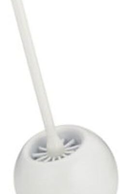 Minimalist White Toilet Brush Set