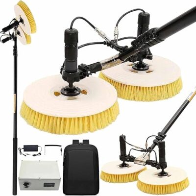 Long-Reach Solar Panel Cleaning Brush