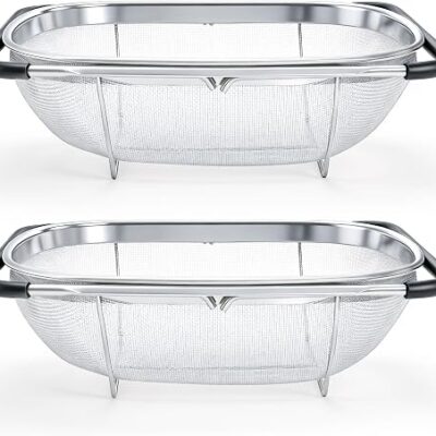 Expandable Stainless Steel Vegetable Colander