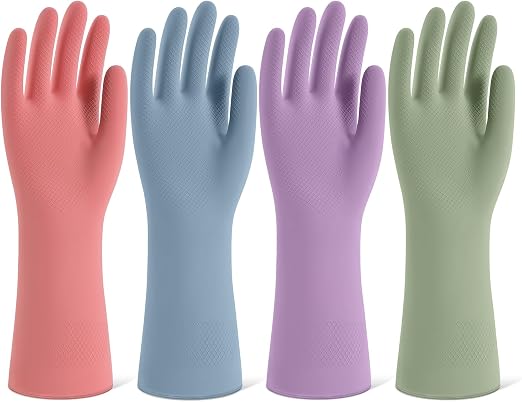 Colorful Reusable Household Cleaning Gloves