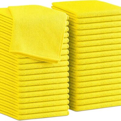 Yellow Microfiber Cleaning Towels